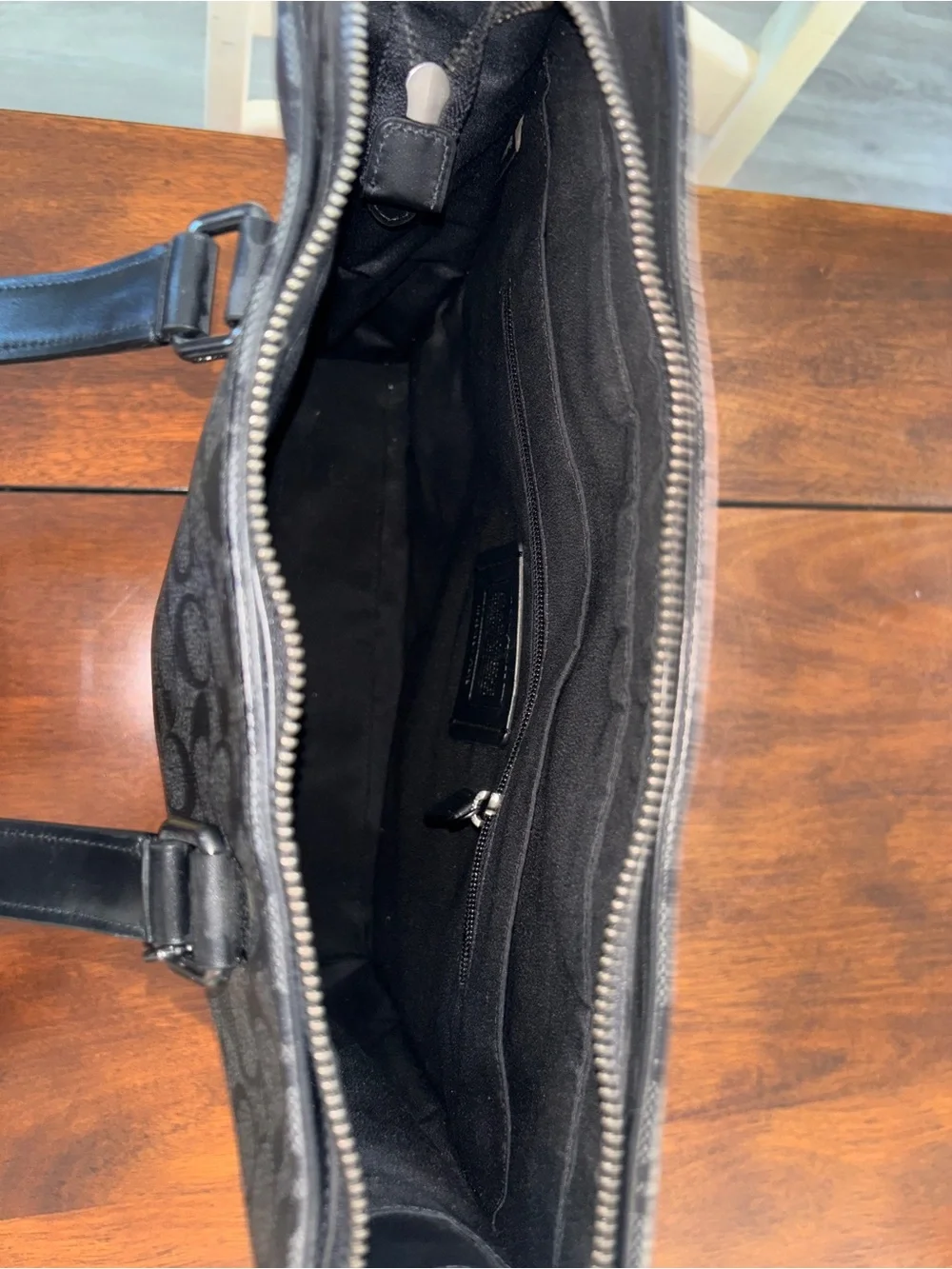 Coach Black/Charcoal Signature Tote